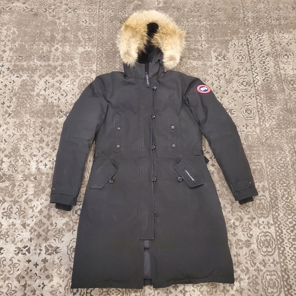 Canada Goose Women's 2506L Kensington Parka Coat in Black Size M - Picture 6 of 12